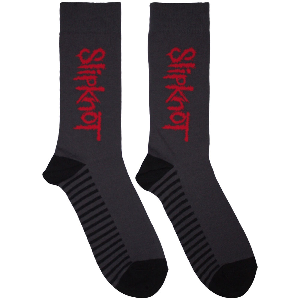 Slipknot - Logo Vertical Enkelsokken - Grijs